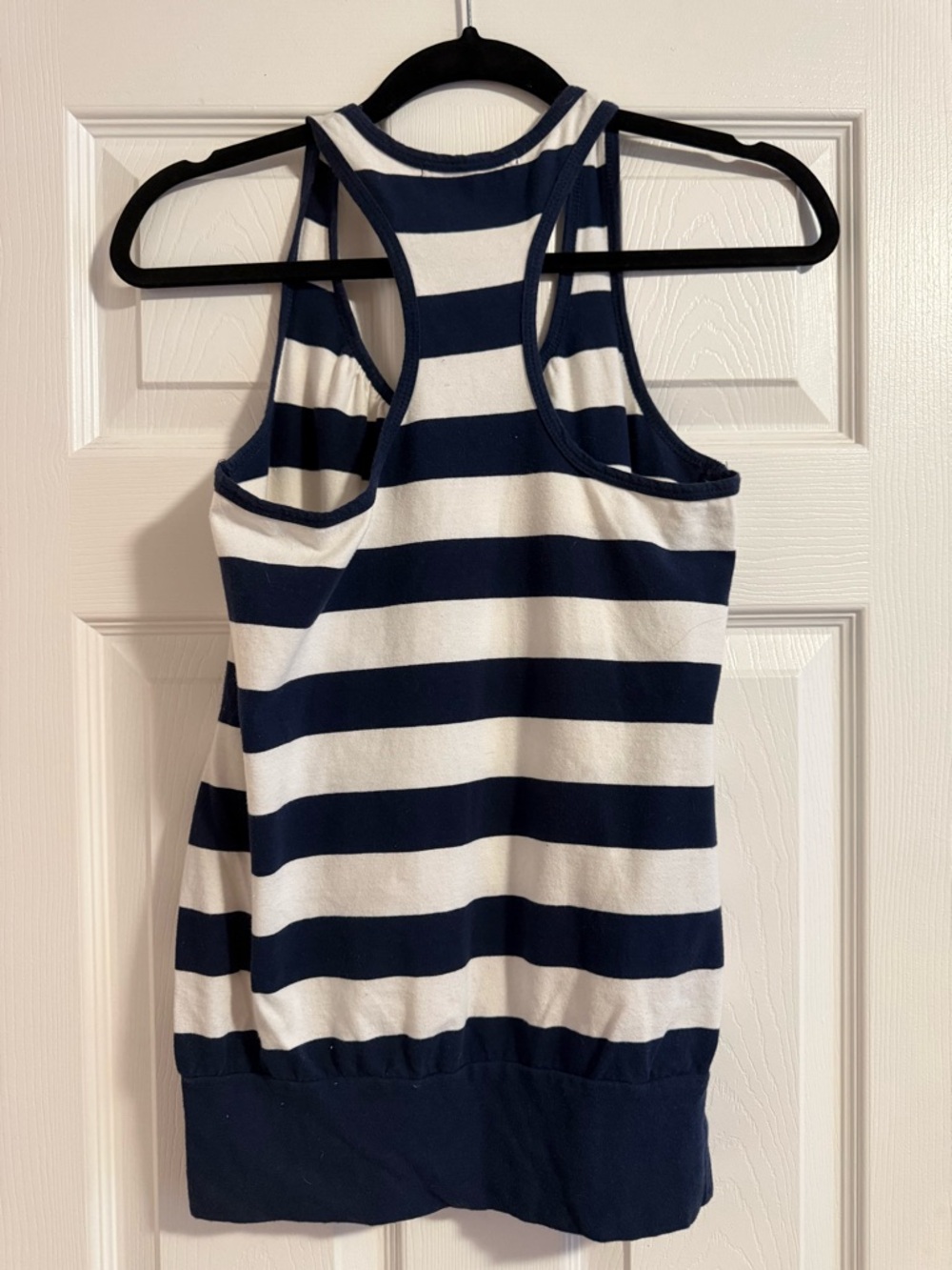 Unity Navy & White Striped Racerback Tank Top - Picture 2 of 3